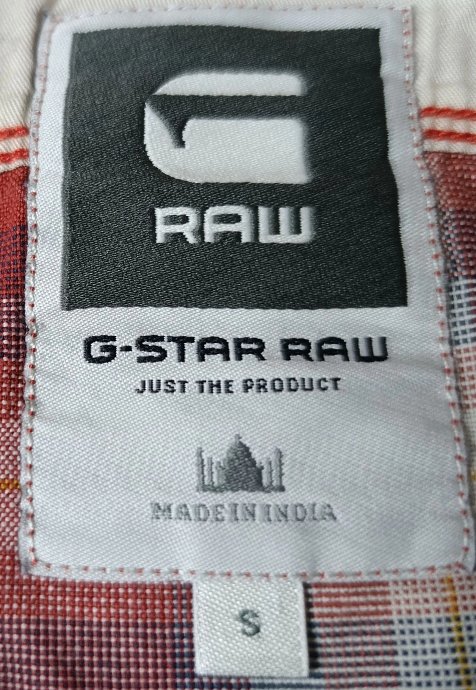 G-Star RAW ARC 3D Plaid Western Shirt Red Men's Size S Vintage Style – photo 7